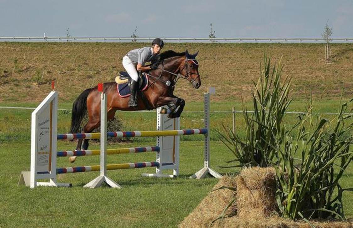 Spannenden Reitsport gibt es am Mittwoch auf der Anlage des Reit- und Fahrvereins Herbertingen (hier: Simon Heinzelmann, RFV Her
